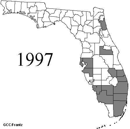 Thrips palmi distribution - 1997